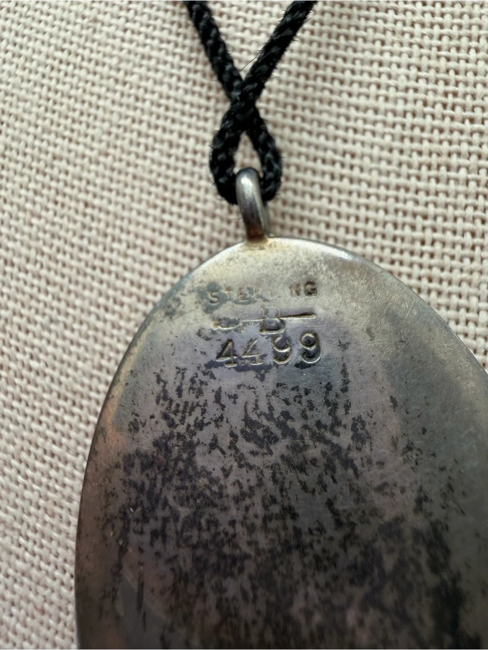 Antique enamel guillouche Sterling whistle pendant